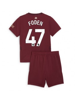 Manchester City Phil Foden #47 Replika Tredje Kläder Barn 2024-25 Kortärmad (+ byxor)